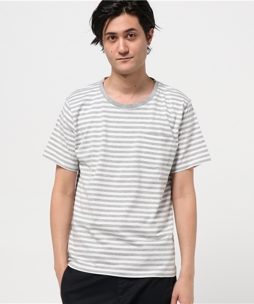 NANO universe(ナノユニバース)の「:24/-天竺ボーダークルーポケT(Tシャツ/カットソー・メンズ・その他1/その他3/その他2・LARGE/SMALL/X-LARGE/MEDIUM)」の3枚目の写真