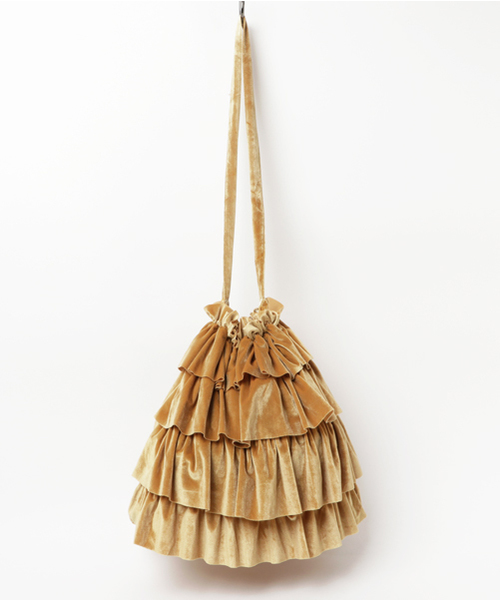 MERLOT（メルロー）の「ベロアティーアドバッグ2189（ショルダーバッグ・レディース・ブラック/ピンク/ベージュ/ブルー/ブラウン/イエロー・FREE）」の5枚目の写真