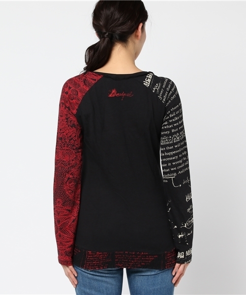 Desigual（デシグアル）の「「Desigual/デシグアル」Tシャツ（Tシャツ/カットソー・レディース・ブラック/グリーン系その他・SMALL/LARGE/X-LARGE/MEDIUM）」の10枚目の写真