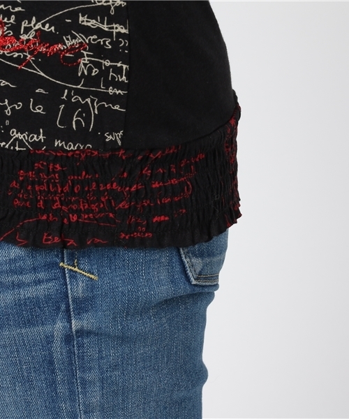 Desigual（デシグアル）の「「Desigual/デシグアル」Tシャツ（Tシャツ/カットソー・レディース・ブラック/グリーン系その他・SMALL/LARGE/X-LARGE/MEDIUM）」の5枚目の写真