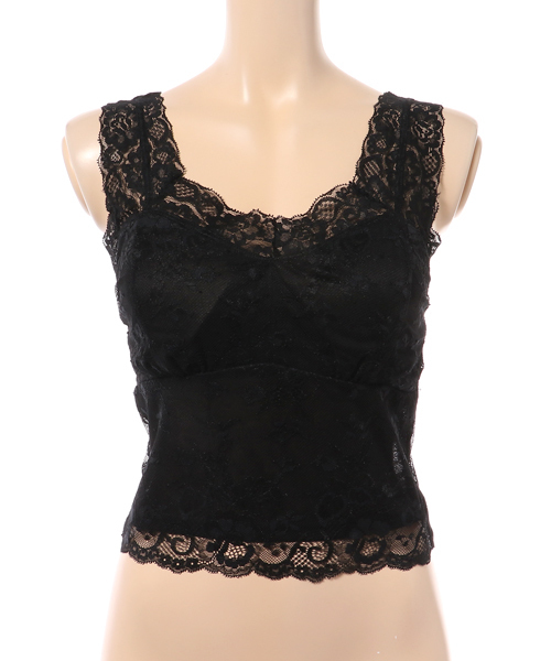 mysty woman（ミスティウーマン）の「ストレッチレースカップインビスチェ（その他トップス・レディース・グレイッシュブルー/ピンク/アイボリー/ブラック・FREE）」の3枚目の写真