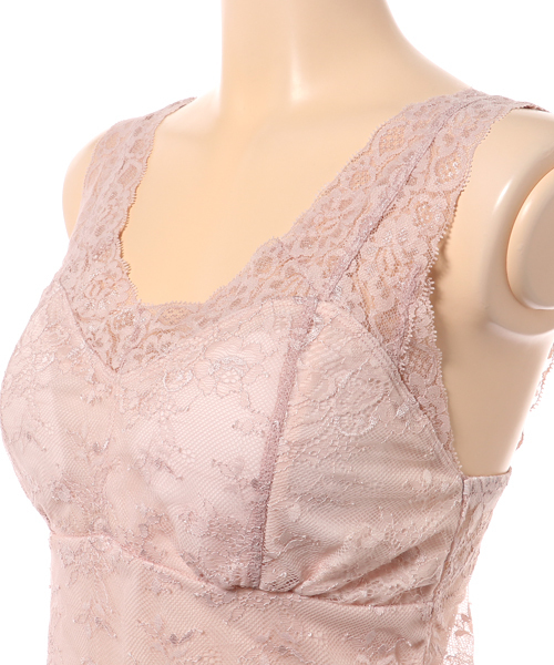 mysty woman（ミスティウーマン）の「ストレッチレースカップインビスチェ（その他トップス・レディース・グレイッシュブルー/ピンク/アイボリー/ブラック・FREE）」の7枚目の写真