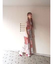 merry jenny | パッチワークパターンマキシワンピース(ワンピース)