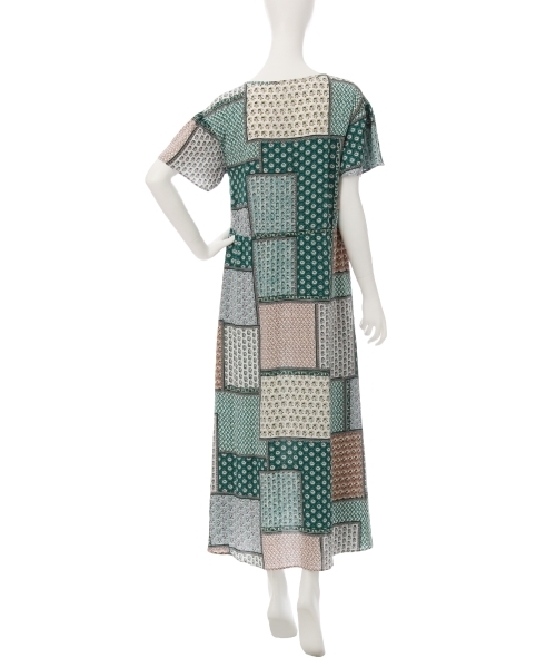 merry jenny（メリージェニー）の「パッチワークパターンマキシワンピース（ワンピース・レディース・オレンジ/ブルー/グリーン・FREE）」の4枚目の写真