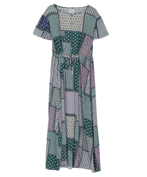 merry jenny（メリージェニー）の「パッチワークパターンマキシワンピース（ワンピース・レディース・オレンジ/ブルー/グリーン・FREE）」の12枚目の写真