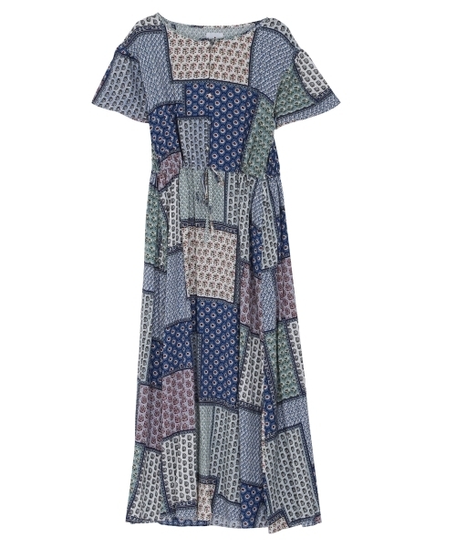 merry jenny（メリージェニー）の「パッチワークパターンマキシワンピース（ワンピース・レディース・オレンジ/ブルー/グリーン・FREE）」の13枚目の写真