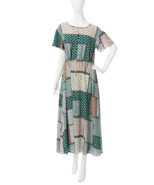 merry jenny（メリージェニー）の「パッチワークパターンマキシワンピース（ワンピース・レディース・オレンジ/ブルー/グリーン・FREE）」の18枚目の写真