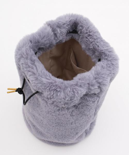 ODETTE E ODILE(オデットエオディール)の「O フェイクファー キンチャクバッグ(ハンドバッグ・レディース・ライトグレー/ダークブラウン/ベージュ/ピンク/ワイン/グレー・FREE)」の11枚目の写真