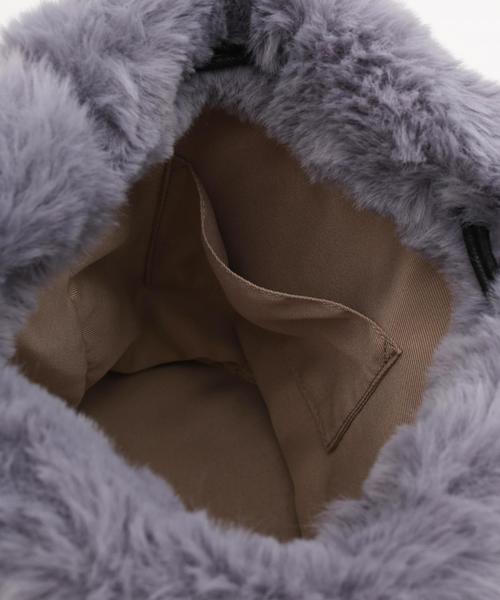 ODETTE E ODILE(オデットエオディール)の「O フェイクファー キンチャクバッグ(ハンドバッグ・レディース・ライトグレー/ダークブラウン/ベージュ/ピンク/ワイン/グレー・FREE)」の10枚目の写真