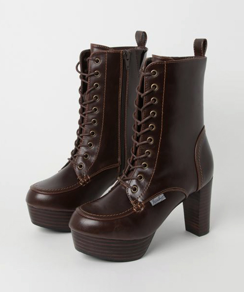 「YOSUKE/ヨースケ」厚底レースアップショートブーツ