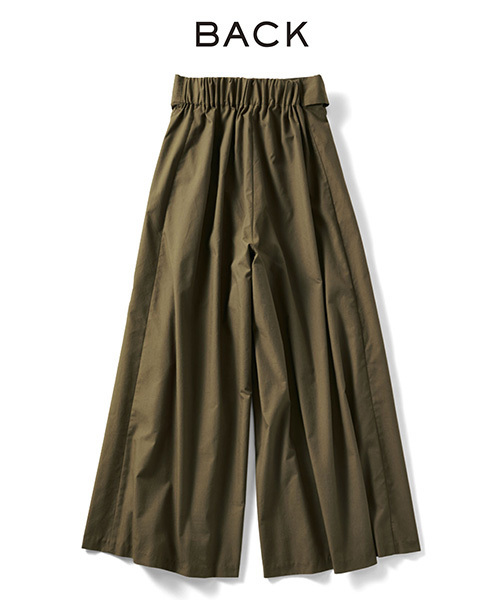 IEDIT（イディット）の「ＩＥＤＩＴ　ロングスカート感覚ではけるらくちんタイ風ワイドパンツ（その他パンツ・レディース・キャメル/カーキ・XX-LARGE/LARGE/X-LARGE/MEDIUM/NM/SMALL/NS/3T/2T）」の4枚目の写真