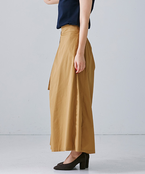 IEDIT（イディット）の「ＩＥＤＩＴ　ロングスカート感覚ではけるらくちんタイ風ワイドパンツ（その他パンツ・レディース・キャメル/カーキ・XX-LARGE/LARGE/X-LARGE/MEDIUM/NM/SMALL/NS/3T/2T）」の8枚目の写真