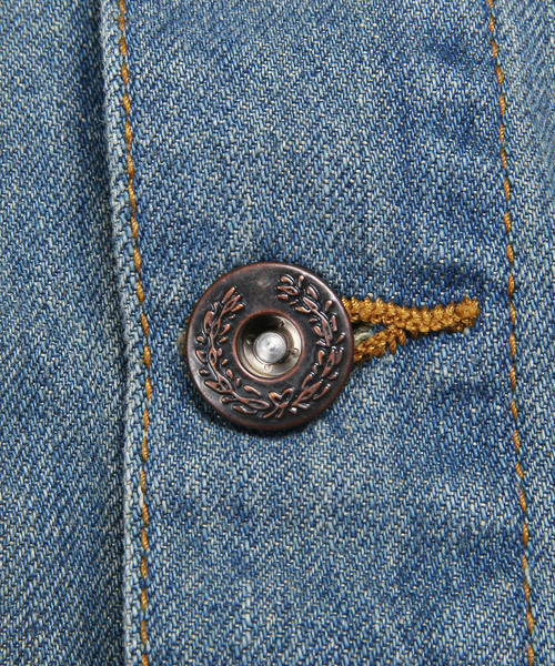 LUXSTYLE(ラグスタイル)の「ヴィンテージ加工デニムジャケット(デニムジャケット・メンズ・ネイビー/ブルー/ブラック/ホワイト・L/M/XL/S)」の10枚目の写真