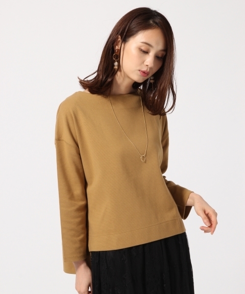 GLOBAL WORK（グローバルワーク）の「ムジワイドプルオーバー/763641（Tシャツ/カットソー・レディース・ライトパープル/グリーン/ホワイト/ベージュ系その他/ネイビー・MEDIUM/LARGE）」の3枚目の写真