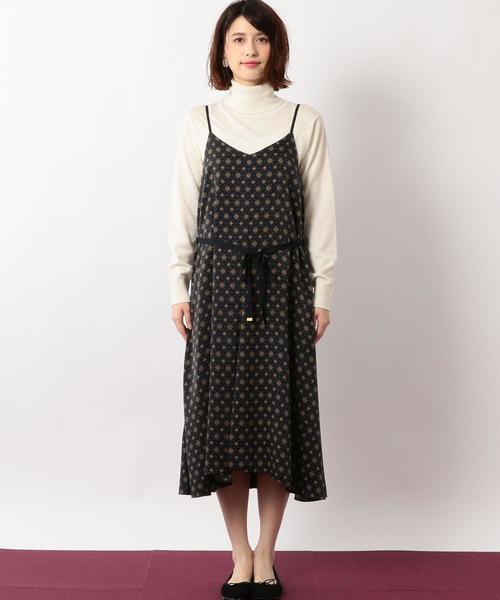 green label relaxing（グリーンレーベルリラクシング）の「CF モチーフプリント キャミワンピース ◆（ワンピース・レディース・レッド/ネイビー・FREE）」の4枚目の写真