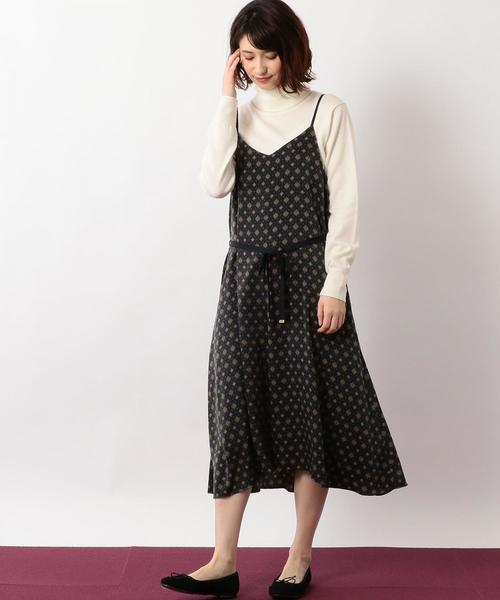 green label relaxing（グリーンレーベルリラクシング）の「CF モチーフプリント キャミワンピース ◆（ワンピース・レディース・レッド/ネイビー・FREE）」の6枚目の写真