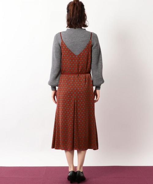 green label relaxing（グリーンレーベルリラクシング）の「CF モチーフプリント キャミワンピース ◆（ワンピース・レディース・レッド/ネイビー・FREE）」の7枚目の写真