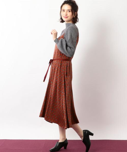 green label relaxing（グリーンレーベルリラクシング）の「CF モチーフプリント キャミワンピース ◆（ワンピース・レディース・レッド/ネイビー・FREE）」の9枚目の写真