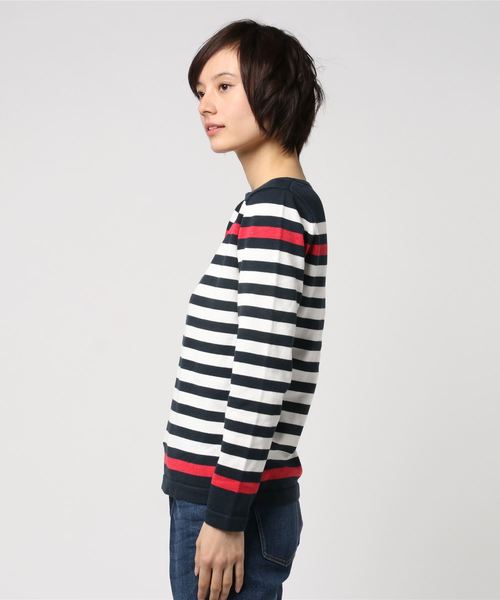 AIGLE（エーグル）の「ラユールプルオーバー（ニット/セーター・レディース・ホワイト/ダークネイビー・36/38/40）」の4枚目の写真