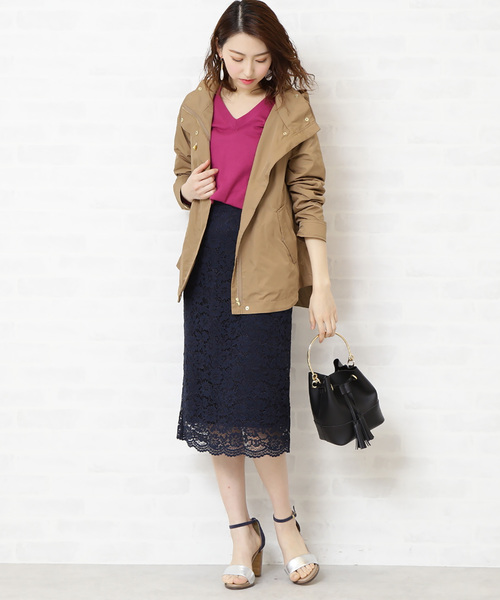 N.（N. Natural Beauty Basic）（エヌエヌナチュラルビューティーベーシック）の「◆マウンテンパーカー（マウンテンパーカー・レディース・ベージュ/ネイビー/カーキ・MEDIUM）」の7枚目の写真