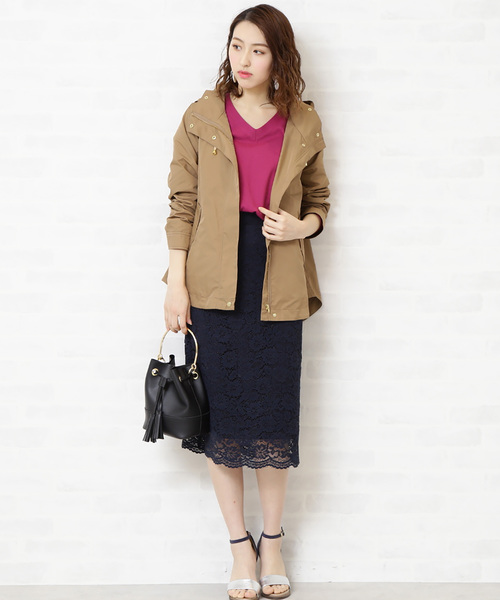 N.（N. Natural Beauty Basic）（エヌエヌナチュラルビューティーベーシック）の「◆マウンテンパーカー（マウンテンパーカー・レディース・ベージュ/ネイビー/カーキ・MEDIUM）」の4枚目の写真