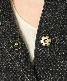 お値下げ！EFFE BEAMS トリムツイードジャケット　38 EFFE BEAMS（エッフェビームス）の「EFFE BEAMS / ミンク トリム