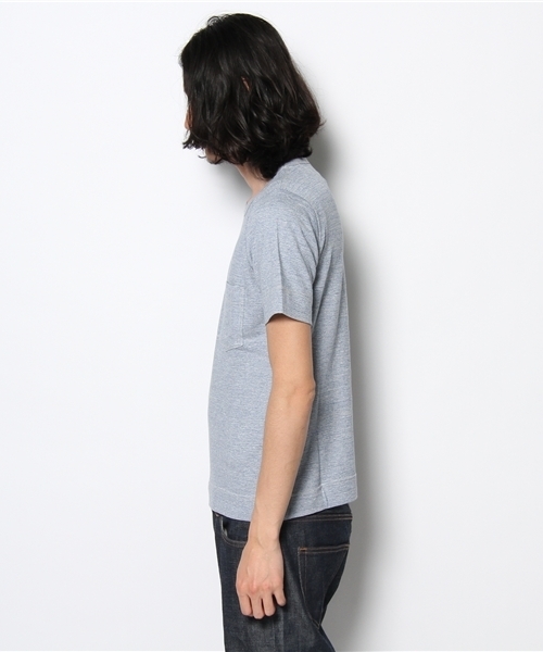 A VONTADE（アボンタージ）の「A VONTADE/Nepped Top Pocket T-Shirt（Tシャツ/カットソー・メンズ・ブルー/グレー/ベージュ・LARGE/SMALL/MEDIUM）」の4枚目の写真