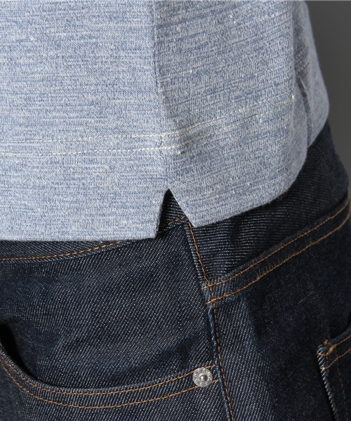A VONTADE（アボンタージ）の「A VONTADE/Nepped Top Pocket T-Shirt（Tシャツ/カットソー・メンズ・ブルー/グレー/ベージュ・LARGE/SMALL/MEDIUM）」の10枚目の写真