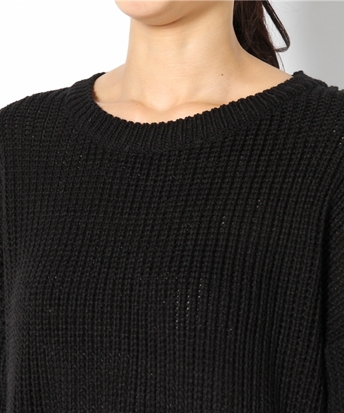 WHO'S WHO gallery（フーズフーギャラリー）の「ローゲージビッグニット（ニット/セーター・レディース・ブラック/ホワイト/ピンク・FREE）」の6枚目の写真