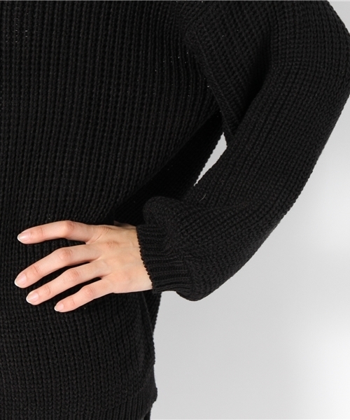 WHO'S WHO gallery（フーズフーギャラリー）の「ローゲージビッグニット（ニット/セーター・レディース・ブラック/ホワイト/ピンク・FREE）」の8枚目の写真