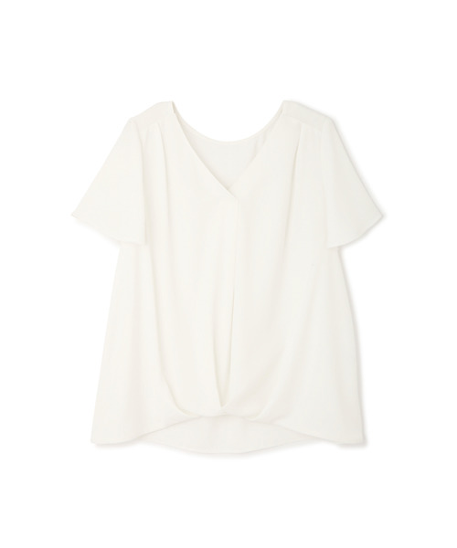 NATURAL BEAUTY BASIC（ナチュラルビューティーベーシック）の「<WEB限定>Ｖネックフロントタック半袖ブラウス（シャツ/ブラウス・レディース・ネイビー/イエロー/ライトグリーン/ホワイト系その他・SMALL/MEDIUM/LARGE）」の12枚目の写真