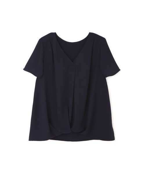 NATURAL BEAUTY BASIC（ナチュラルビューティーベーシック）の「<WEB限定>Ｖネックフロントタック半袖ブラウス（シャツ/ブラウス・レディース・ネイビー/イエロー/ライトグリーン/ホワイト系その他・SMALL/MEDIUM/LARGE）」の14枚目の写真