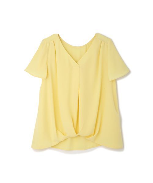 NATURAL BEAUTY BASIC（ナチュラルビューティーベーシック）の「<WEB限定>Ｖネックフロントタック半袖ブラウス（シャツ/ブラウス・レディース・ネイビー/イエロー/ライトグリーン/ホワイト系その他・SMALL/MEDIUM/LARGE）」の13枚目の写真