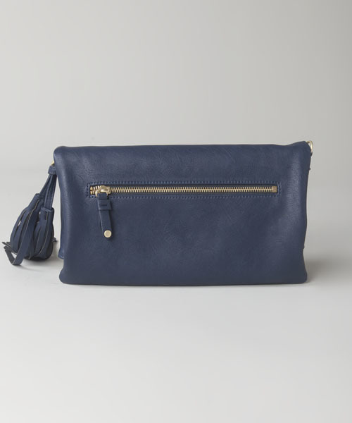 NANO universe（ナノユニバース）の「ショルダー付フリンジクラッチ（クラッチバッグ・レディース・ベージュ/ネイビー/イエロー・FREE）」の6枚目の写真