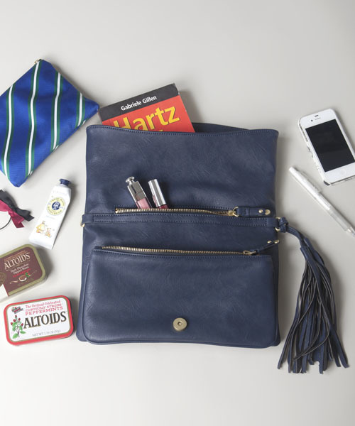 NANO universe（ナノユニバース）の「ショルダー付フリンジクラッチ（クラッチバッグ・レディース・ベージュ/ネイビー/イエロー・FREE）」の12枚目の写真