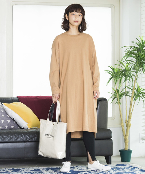 WEGO（ウィゴー）の「WEGO/テレコリブレギンス（レギンス/スパッツ・レディース・ブラック/アイボリー/杢グレー/ライトベージュ・FREE）」の10枚目の写真