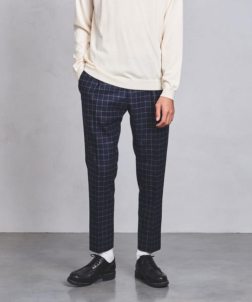 UNITED ARROWS（ユナイテッドアローズ）の「UASB ウィンドウペイン 1プリーツパンツ（その他パンツ・メンズ・ダークグレー/ネイビー・SMALL/MEDIUM/LARGE/X-LARGE）」の1枚目の写真