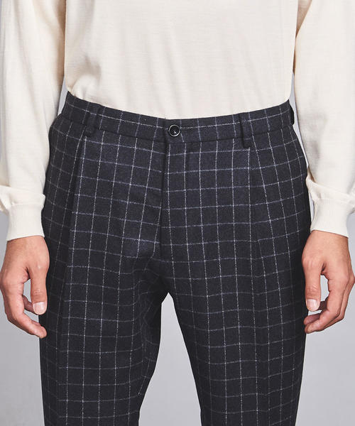 UNITED ARROWS（ユナイテッドアローズ）の「UASB ウィンドウペイン 1プリーツパンツ（その他パンツ・メンズ・ダークグレー/ネイビー・SMALL/MEDIUM/LARGE/X-LARGE）」の12枚目の写真