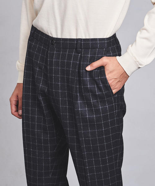 UNITED ARROWS（ユナイテッドアローズ）の「UASB ウィンドウペイン 1プリーツパンツ（その他パンツ・メンズ・ダークグレー/ネイビー・SMALL/MEDIUM/LARGE/X-LARGE）」の3枚目の写真