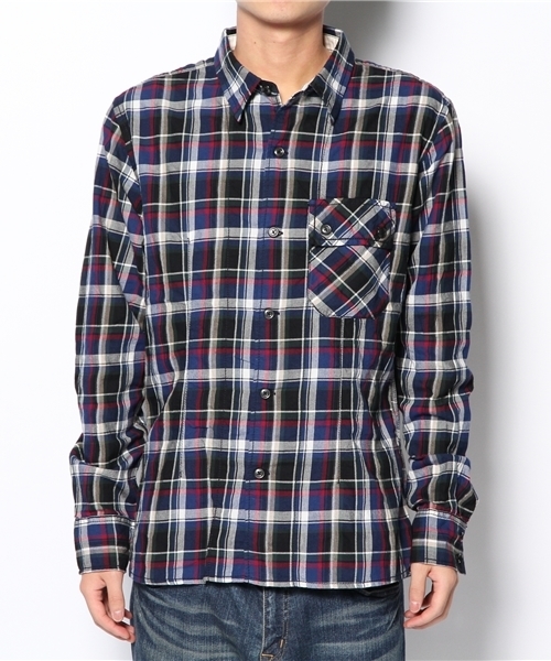 BEAMS（ビームス）の「□BEAMS / ビッグポケット タイトチェックシャツ　（シャツ/ブラウス・メンズ・ベージュ/レッド/ネイビー・SMALL/MEDIUM/LARGE/X-LARGE）」の15枚目の写真