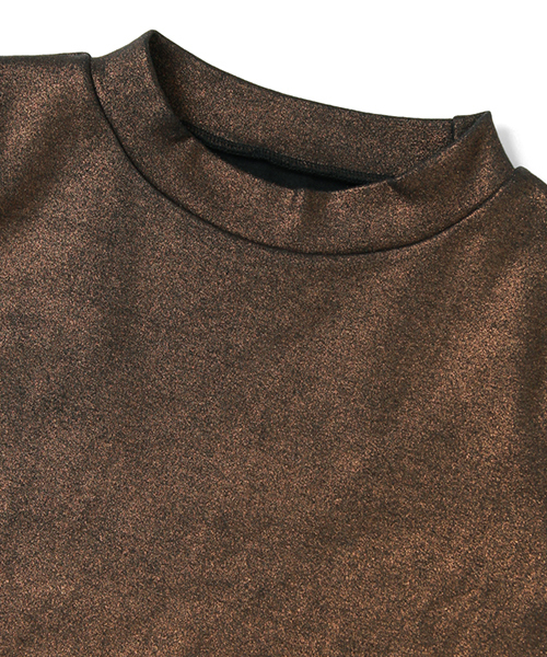 SENSE OF PLACE by URBAN RESEARCH（センスオブプレイスバイアーバンリサーチ）の「ラメハイネックプルオーバー（Tシャツ/カットソー・レディース・ブロンズ/ブルー/シルバー・FREE）」の4枚目の写真