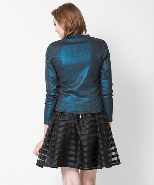 SENSE OF PLACE by URBAN RESEARCH（センスオブプレイスバイアーバンリサーチ）の「ラメハイネックプルオーバー（Tシャツ/カットソー・レディース・ブロンズ/ブルー/シルバー・FREE）」の9枚目の写真