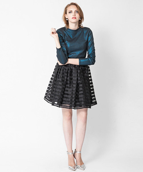 SENSE OF PLACE by URBAN RESEARCH（センスオブプレイスバイアーバンリサーチ）の「ラメハイネックプルオーバー（Tシャツ/カットソー・レディース・ブロンズ/ブルー/シルバー・FREE）」の10枚目の写真