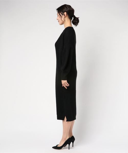 VENCEEXCHANGE（ヴァンスエクスチェンジ）の「ワッフルニットワンピース（ワンピース・レディース・ブラック/ブラウン/グレー・M）」の5枚目の写真