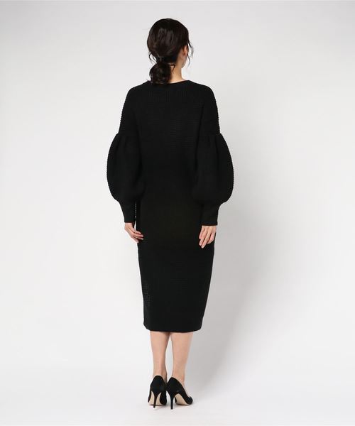 VENCEEXCHANGE（ヴァンスエクスチェンジ）の「ワッフルニットワンピース（ワンピース・レディース・ブラック/ブラウン/グレー・M）」の4枚目の写真