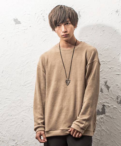 MinoriTY（マイノリティ）の「ニットトレーナー（スウェット・メンズ・ブラック/ベージュ/ネイビー/ブラウン/ピンク/ワイン・M/L）」の4枚目の写真