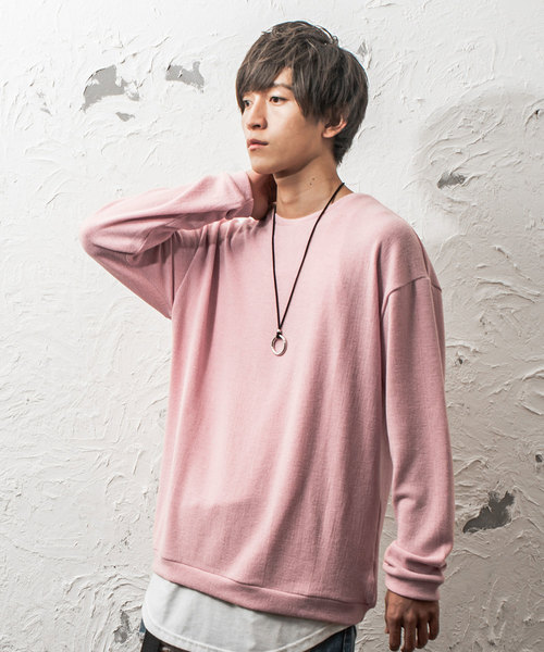 MinoriTY（マイノリティ）の「ニットトレーナー（スウェット・メンズ・ブラック/ベージュ/ネイビー/ブラウン/ピンク/ワイン・M/L）」の6枚目の写真