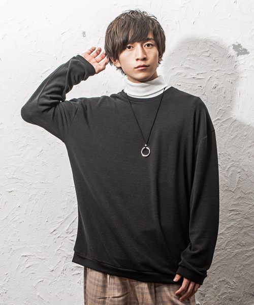 MinoriTY（マイノリティ）の「ニットトレーナー（スウェット・メンズ・ブラック/ベージュ/ネイビー/ブラウン/ピンク/ワイン・M/L）」の2枚目の写真