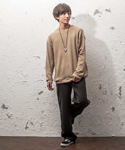 MinoriTY（マイノリティ）の「ニットトレーナー（スウェット・メンズ・ブラック/ベージュ/ネイビー/ブラウン/ピンク/ワイン・M/L）」の9枚目の写真