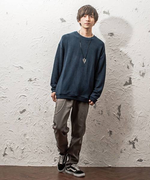 MinoriTY（マイノリティ）の「ニットトレーナー（スウェット・メンズ・ブラック/ベージュ/ネイビー/ブラウン/ピンク/ワイン・M/L）」の10枚目の写真